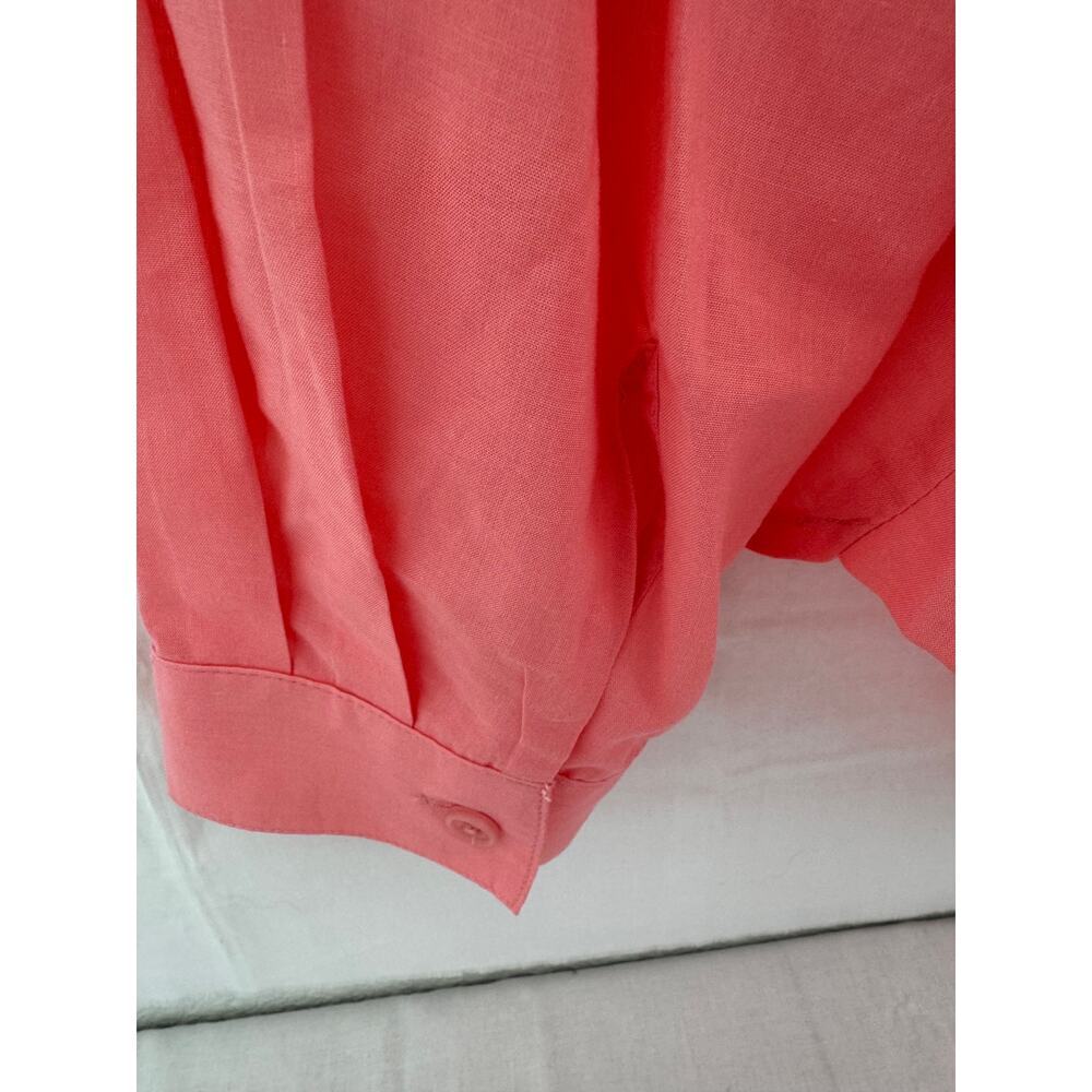 On34th Women's Coral Pink Long Sleeve Blouse Medium - Picture 4 of 8